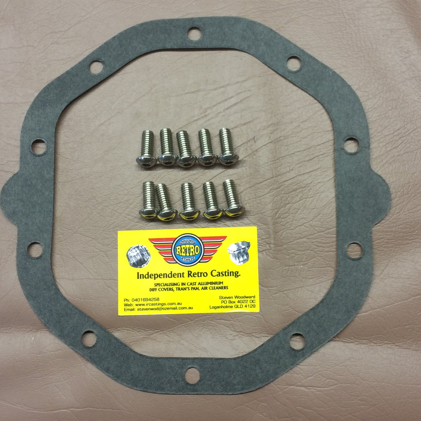 Holden diff gasket and 8 bolt kit for Gemini, 6 cylinder late WB