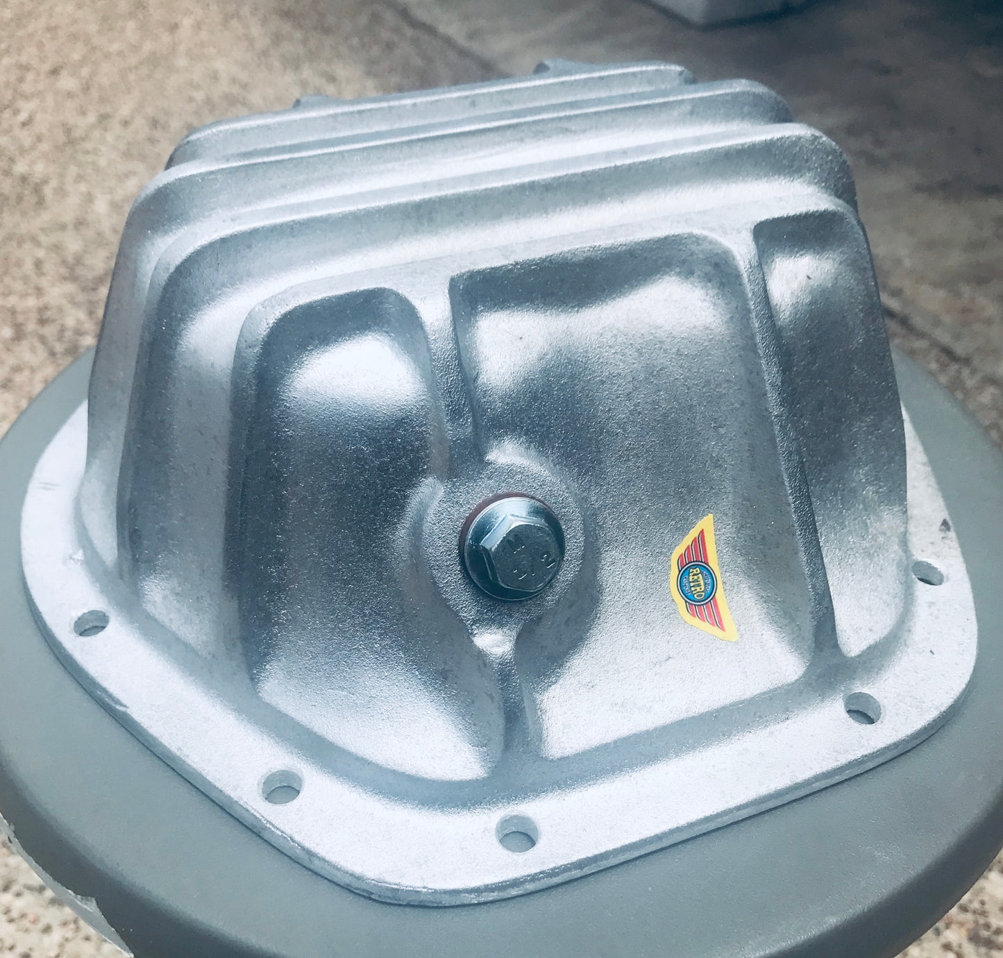 Jag Diff cover DEEP style, Unpolished Aluminium