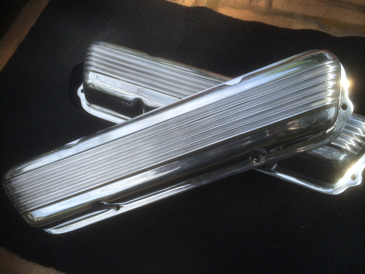 Valve Covers Holden V8 308, 253. Polished Aluminium